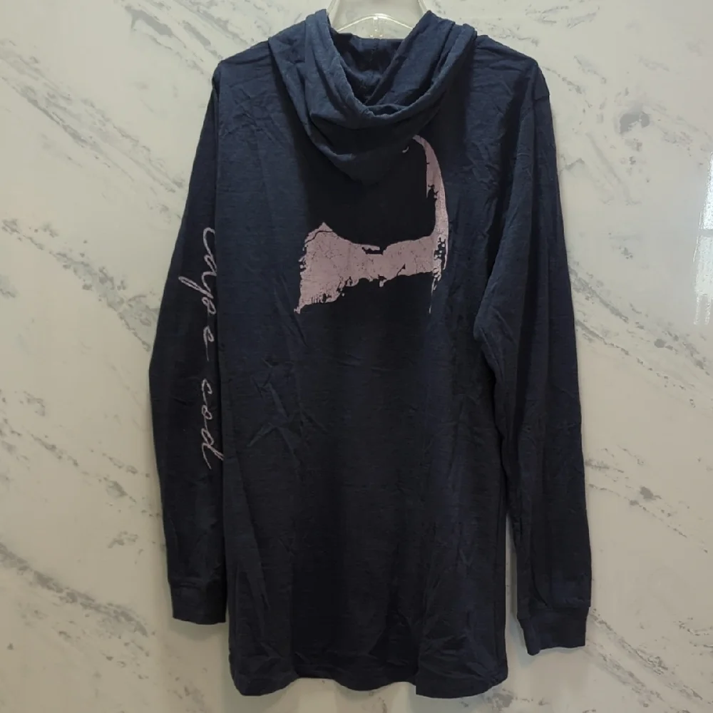 Cape Cod Navy Long Sleeve Women's Top - Picture 5 of 12